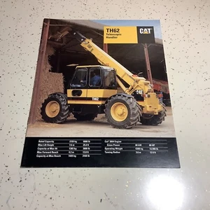 CAT TH62 TELESCOPIC HANDLER 12 PAGES 1995 SALES BROCHURE - Picture 1 of 4