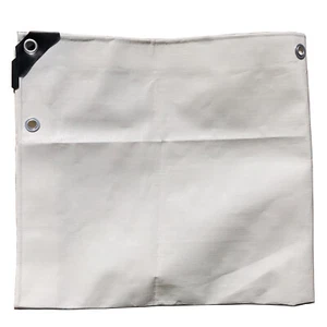 Waterproof Heavy Duty Poly Tent Outdoor Shade Tarp 12 Mil W/ Grommets in White - Picture 1 of 4