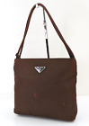 Authentic PRADA Chocolate Brown Nylon Tote Bag Purse #57160