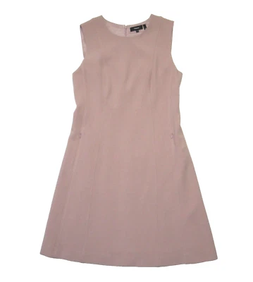 Nuevo con etiquetas Vestido recto Theory Helaina en piedra rosa camogie mezcla de lana 8 Foto 1 de 4