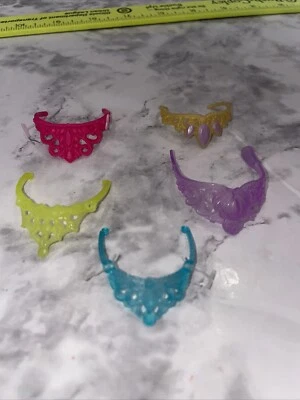 Disney Barbie Princesa Sirena 12” Muñeca Tiara Corona Verde Dorado Rosa Azul Lote 5 Foto 1 de 4