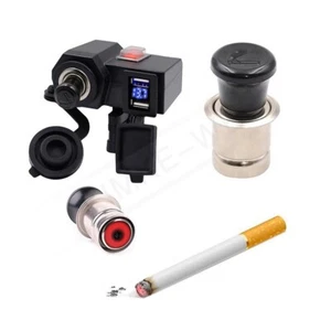 Cargador USB doble para motocicleta 12V/24V encendedor de cigarrillos enchufe voltímetro nuevo - Imagen 1 de 7