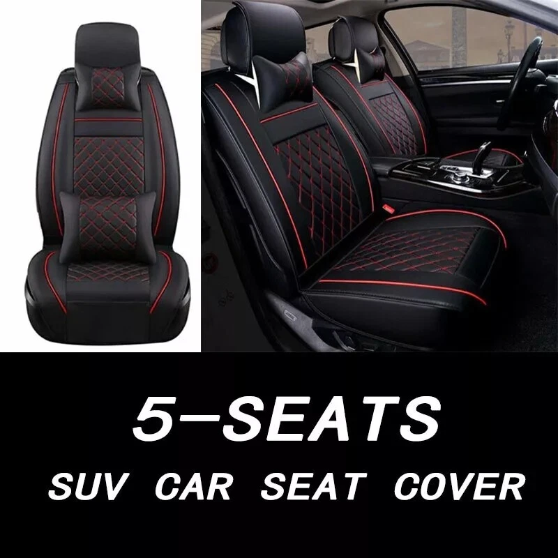 Full Set Car Seat Covers Leather For 2007-2021 Chevy Silverado GMC Sierra 1500 - Image 1 of 4