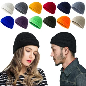 Hombres Mujeres Tejido Holgado Gorro Cálido Invierno Sombrero Esquí Gorro Pescador Estibador Sombrero Gorra - Imagen 1 de 22