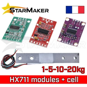HX711 Module capteur poids pression 24-bit et sonde 1 5 10 20 kg - Imagen 1 de 10