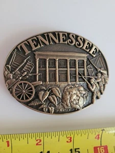 Brass Buckle Tennessee Tobacco Cotton Civil War Award Design Medals - Picture 1 of 3