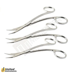 3Pcs Surgical Goldman Fox Scissors Tissue Trimming Cutting Dental Shears - Picture 1 of 3