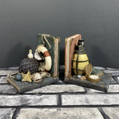 Nautical Book Ends Heritage Mint Ltd 2000 Decor AS IS - Image 1 of 4