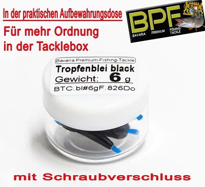 Wettkampfblei Tropfenblei  Durchlaufblei Inlineblei  black 6 g Silikonführung - Bild 1 von 3