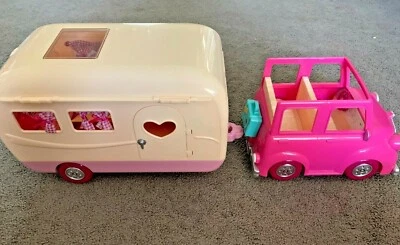 Lil Woodzeez Happy Camper & Pink Toy Car Compatible with Calico Critters Toys - Image 1 of 4