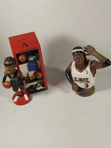 Allen Iverson 2003 Locker Bank And Reebok Bobble Double 76ers Bust 2005 Limited - Picture 1 of 11