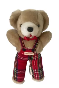 Mono Dakin Hamot Harry Peluche Marrón Oso De Peluche De Colección 1981 Rojo A Cuadros 10" Corea - Imagen 1 de 6