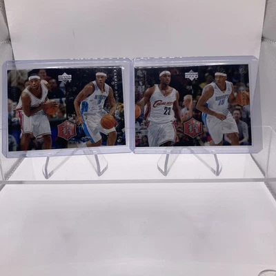 2004-05 Upper Deck Rivals - LeBron James Cavs, Carmelo Anthony Nuggets #29 & #30 - Image 1 of 4