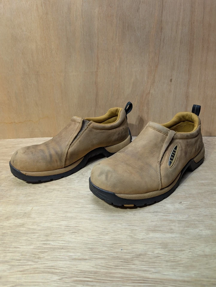 Roper Waterproof Slip On Shoes Men's 8.5 Brown Leather Western - Image 1 of 4