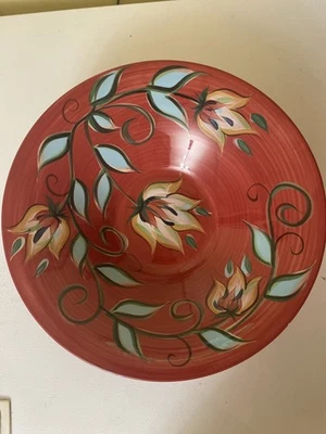 Southern Living at Home~Gail Pittman Designs 15" LG Floral Servir/Pantalla Cuenco Foto 1 de 4