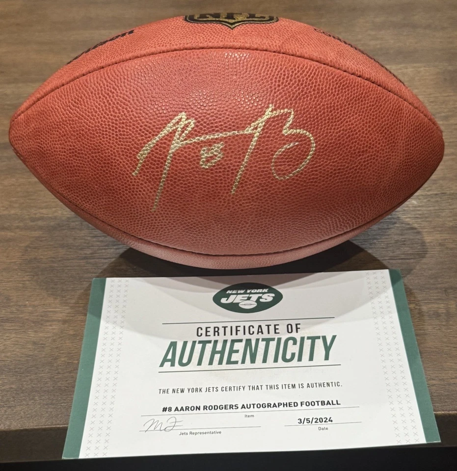 Aaron Rodgers Signed National Football League Wilson The Duke Football & 2 COAs - Image 1 of 4