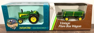 Ertl John Deere 630LP Tractor & Flare Box Wagon Diecast 1/43 Lot Railway Design - Image 1 of 4