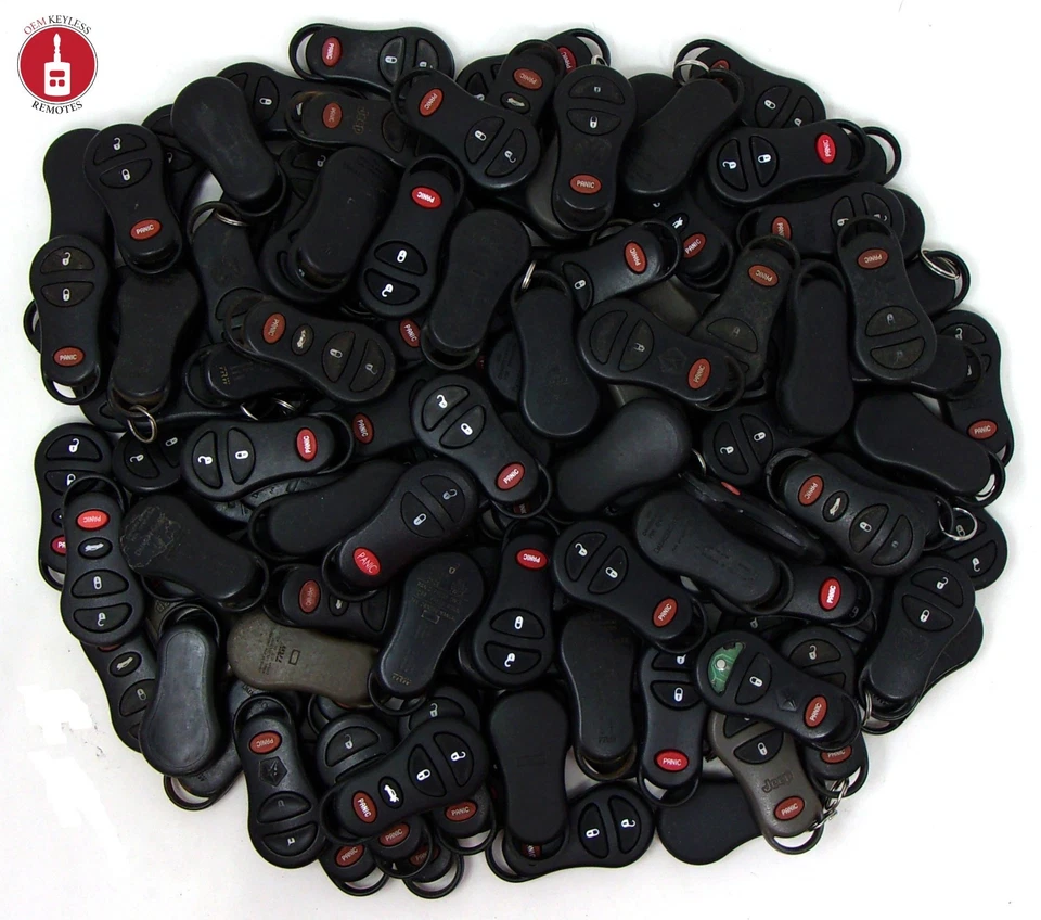 OEM Lot of 125 Assorted Chrysler / Dodge / Jeep Fob Remotes Bulk Locksmith Used - Image 1 of 1