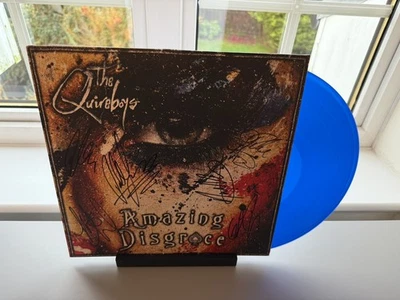 The Quireboys - Amazing Disgrace. Band SIGNED Ltd Ed Blue Vinyl. Very Rare. - Image 1 of 4