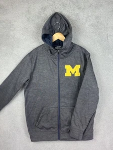 Michigan Wolverines Hoodie Sweatshirt Herren Large grau Zip NCAA Football Block M - Bild 1 von 7