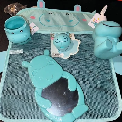 Juego de baño hipopótamo para niños hipopótamo azul baño para niños NUEVO    Foto 1 de 4