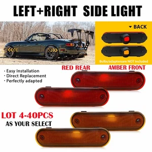 4-40X Front Rear Side Marker Parking Lights Housing For 1990-05 Mazda Miata MX-5 - Picture 1 of 26
