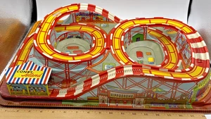Coney Island Technofix Germany Wind Up Carnival Roller Coaster Ride Vintage-Read - Picture 1 of 22