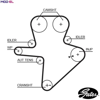 TIMING BELT 5586XS FOR LTI JEEP CHEROKEE/LIBERTY CHRYSLER GRAND/VOYAGER/IV 2.5L - Image 1 of 4