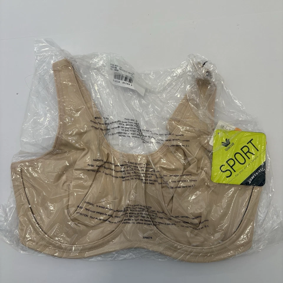 Wacoal 855170 Sports Underwire Bra 36 DD Natural Nude 36dd