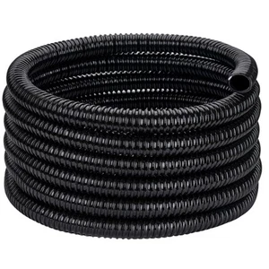 Pond Tubing ID 1/2” × 50ft Black Corrugated Flexible Reinforced Waterfall Pon... - Bild 1 von 7