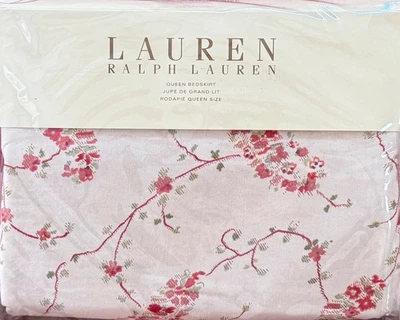 NUEVA Falda de Cama Ralph Lauren Mirabeau Paisley Queen - Crema - Rojo - Salvia - Bule Foto 1 de 2