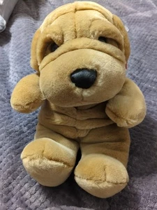 Vintage AG Carlton Cards Heartwarmers SHAR PEI DOG Plush 14 Inch Felt Nose - Picture 1 of 14