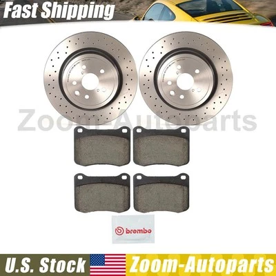 Kit de pastillas de freno rotores de freno traseros Brembo OE para 2008-2012 2013 2014 Lexus IS F Foto 1 de 4
