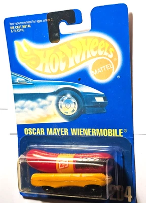 HOT WHEELS #204 Oscar Mater Wienermobile  1991  MOC-A - Image 1 of 4