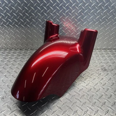 89 Honda PC800 PC 800 Pacific Coast para-lama dianteiro vermelho doce - Imagem 1 de 4