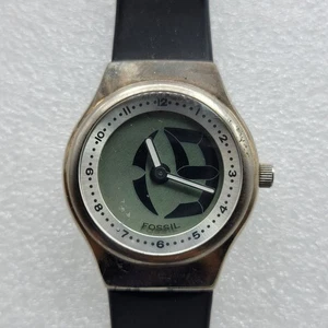 Reloj Fossil Big Tic Hombre 38mm Correa Resina Negra, Funciona * - Imagen 1 de 19