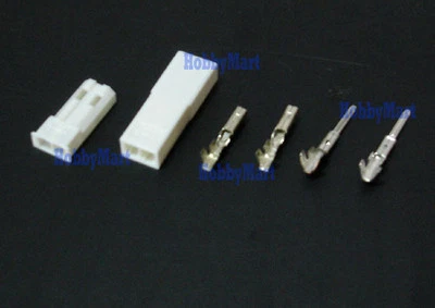 2-Pin JST 2.5mm RCY Connector Plug (female, Male) White Color x 10 Sets - Image 1 of 3