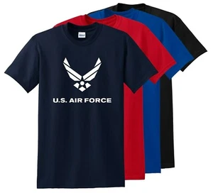 US--USAF- UNITED STATES AIR FORCE -Military-Physical-Training-T-Shirts SHEILD/ - Picture 1 of 14