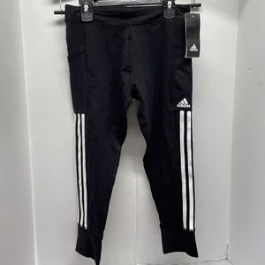 Youth XL/16 Adidas Iconic 3 -Stripe Trifoil Cell Pocket Capri Over Knee Leggings - Picture 1 of 15