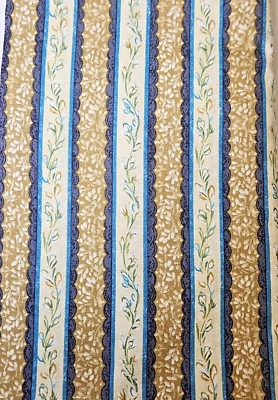 VTG Victorian Bluebird Ann Greiner Print Concepts Fabric Calico 42" X 3Y - Image 1 of 4