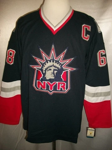 Jaromir Jagr New York Rangers Blue "Statue of Liberty Throwback" CCM NHL Jersey Cover