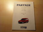 50710) Peugeot Partner Farben & Polster Prospekt 09/1996
