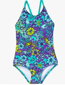 Kanu Surf Girls' Daisy Beach Sport 1-Piece Swimsuit Sz 7 - Picture 1 of 2
