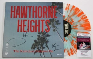 HAWTHORNE HEIGHTS SIGNED RAIN JUST FOLLOWS ME LP VINYL RECORD AUTOGRAPH JSA COA - Picture 1 of 3