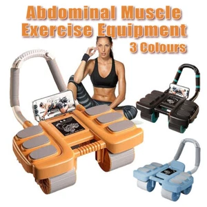 Four Wheel Abdominal Exercise Roller Elbow Support for Core Strength Training - Picture 1 of 20