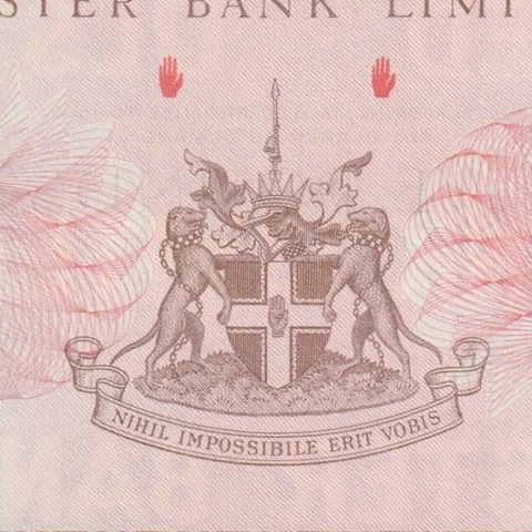 🇮🇪 Northern Ireland 5 Pounds. 1983. “B” Prefix. P.326c. Crisp Gem UNC Cover