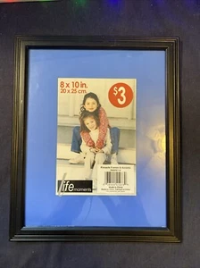 Marco de fotos de plástico negro moderno vintage de mediados de siglo de 8x10 - Imagen 1 de 5