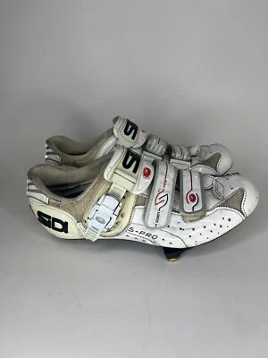 Zapato de ciclismo de carretera Sidi 5-Pro para mujer blanco talla 39 EE. UU. 8 carbono Millennium Italia Foto 1 de 4
