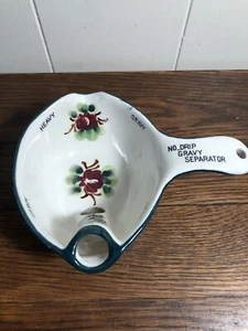 Vintage Ceramic Floral No-Drip Gravy Separator Pour Spout - Picture 1 of 3