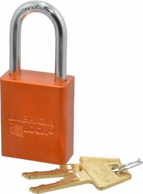 American Lock Keyed Different Lockout Padlock 1-1/2  Shackle Clearance, 1/4  ... • 29.69$